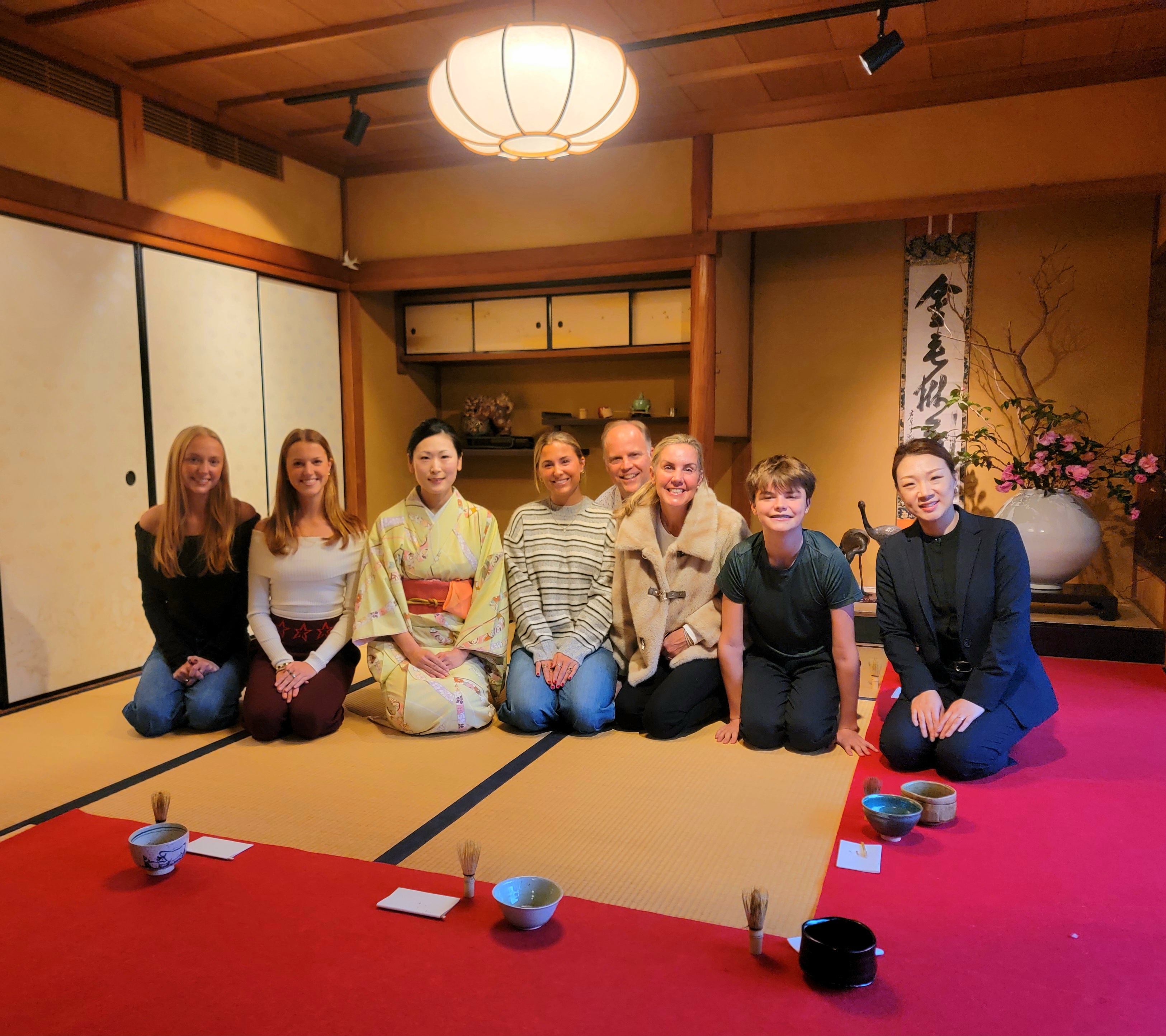 Tea gathering with international guests